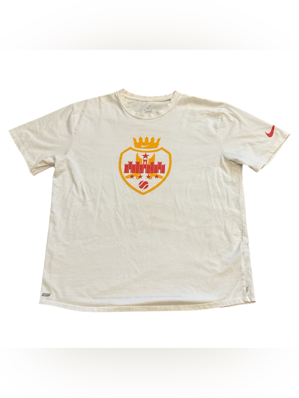 Vintage Nike Rafael Nadal Mallorca Spain White Short Sleeve Rafa T Shirt Mens XL